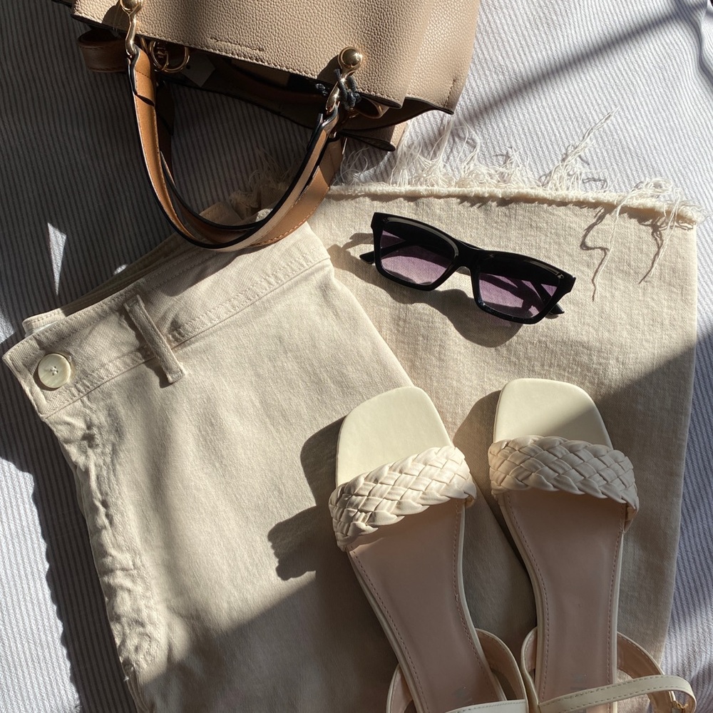 NWT Cream Braided Strap Sandals - Picture 15 of 16